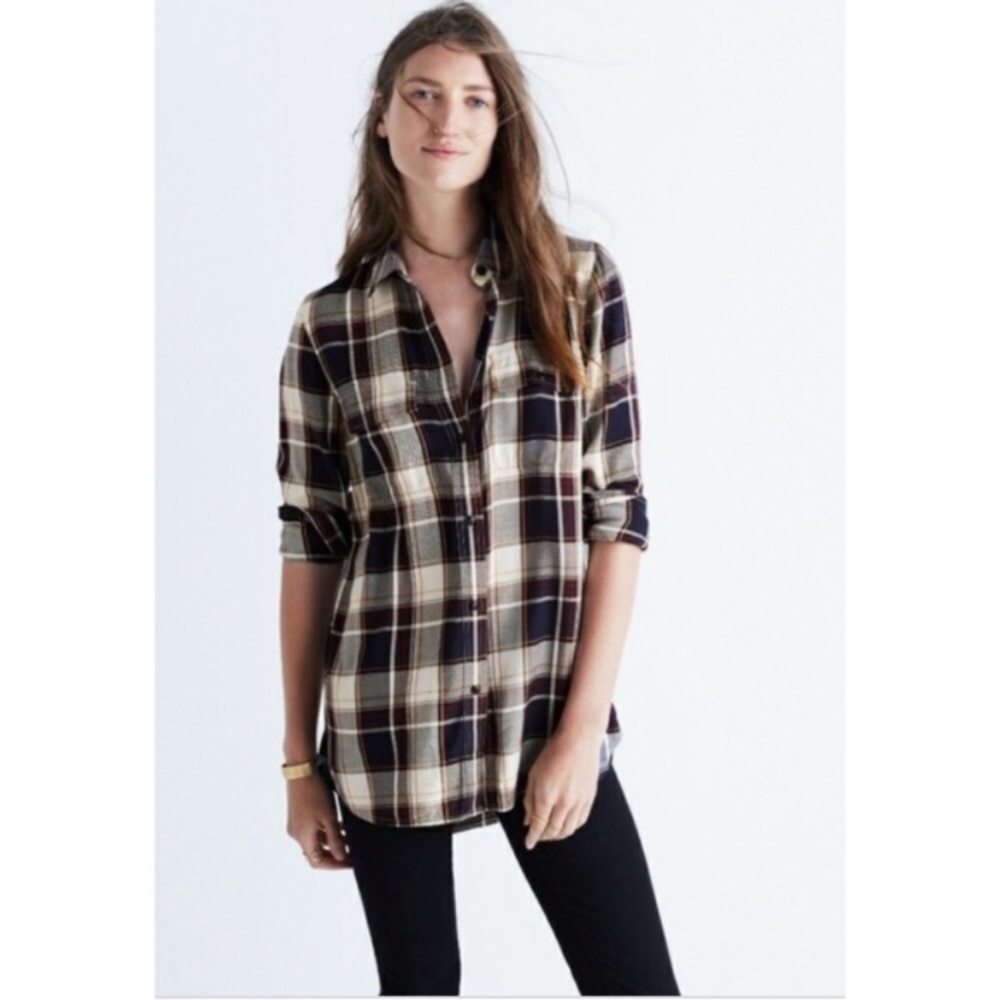Madewell Ex-Boyfriend Hanna Plaid Shirt